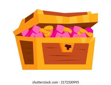 Coquetear con tesoros. Ilustración del vector
