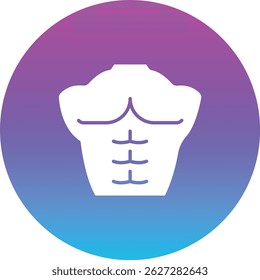 Brustvektorsymbol. Kann für Druck-, Mobil- und Web-Anwendungen verwendet werden.