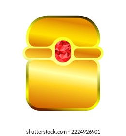 Chest vector icon. Vector indie chest illustration. Treasury texture for games.