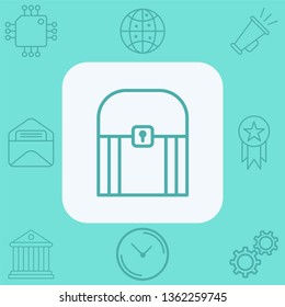 Chest vector icon sign symbol