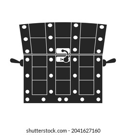 Chest vector icon.Black vector icon isolated on white background chest.