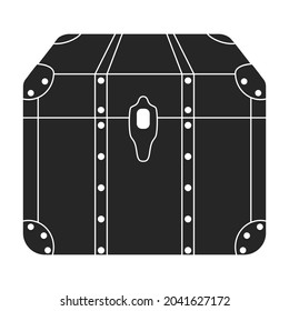 Chest vector icon.Black vector icon isolated on white background chest.