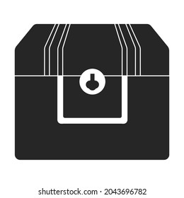 Chest vector icon.Black vector icon isolated on white background chest.