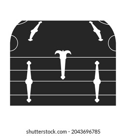Chest vector icon.Black vector icon isolated on white background chest.