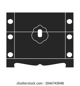 Chest vector icon.Black vector icon isolated on white background chest.