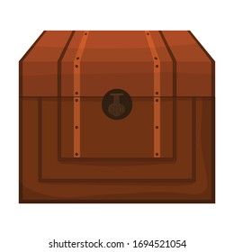 Chest vector icon.Cartoon vector icon isolated on white background chest.