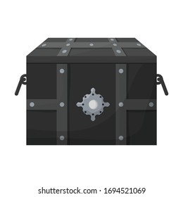 Chest vector icon.Cartoon vector icon isolated on white background chest.