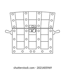 Brustvektorsymbol.Umrisslinie Vektorsymbol einzeln auf weißem Hintergrund.