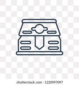 Chest vector outline icon isolated on transparent background, high quality linear Chest transparency concept can be used web and mobile