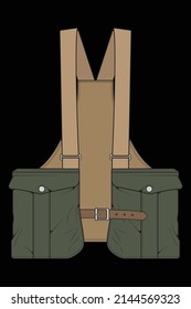 chest vest bag coloring vector, chest vest bag in a sketch style, vector Illustration.
