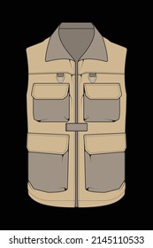chest vest bag coloring vector, chest vest bag in a sketch style, vector Illustration.