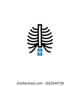 chest x ray icon vector