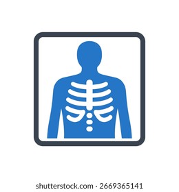 Chest X_ray Icon Isolated On White Background