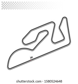 Cheste circuit for motorsport and autosport. Valencian grand prix race track. 