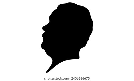 Chester A. Arthur, schwarz, einzelne Silhouette