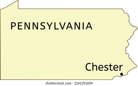 Chester City Location On Pennsylvania Map