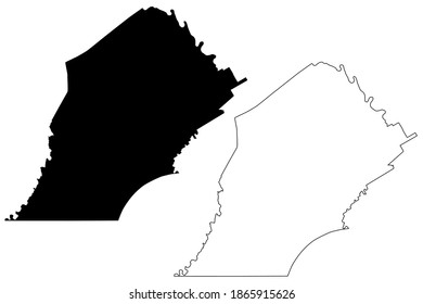 Chester County, Commonwealth of Pennsylvania (U.S. county, United States of America, USA, U.S., US) map vector illustration, scribble sketch Chesco map