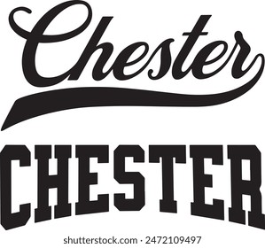 Chester England Word Vector Illustration