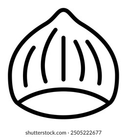 Chestnut Autumn vector icon illustration