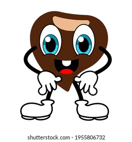 Caricatura de castañas ilustraciones vectoriales aisladas sobre fondo blanco