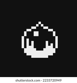 Emoji castaño. Icono de arte de cáscara de píxeles. Ilustración vectorial aislada. Sprite de 1 bit. Diseñar stickers, logotipo, aplicación móvil.