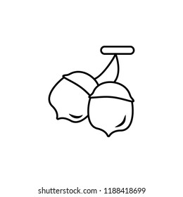 Chestnut, grain icon. Element of thanksgiving day for mobile concept and web apps illustration. Thin line icon for website design and development, app development