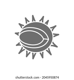 Icono gris castaño. Aislado sobre fondo blanco