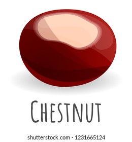 Chestnut icon. Cartoon of chestnut vector icon for web design isolated on white background