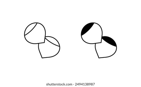 Chestnut icon design with white background stock illustration