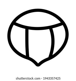 Icono de castaño ilustración vectorial aislada. Icono de vector de estilo negro de alta calidad