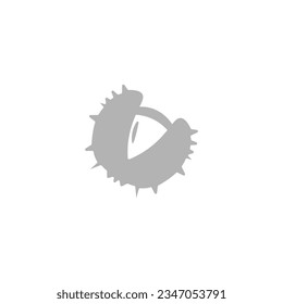 icono de castaño en un fondo blanco, ilustración vectorial