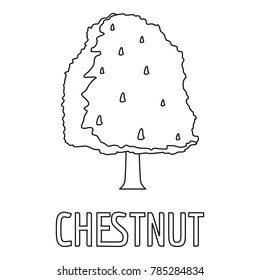 Chestnut icon. Outline illustration of chestnut vector icon for web