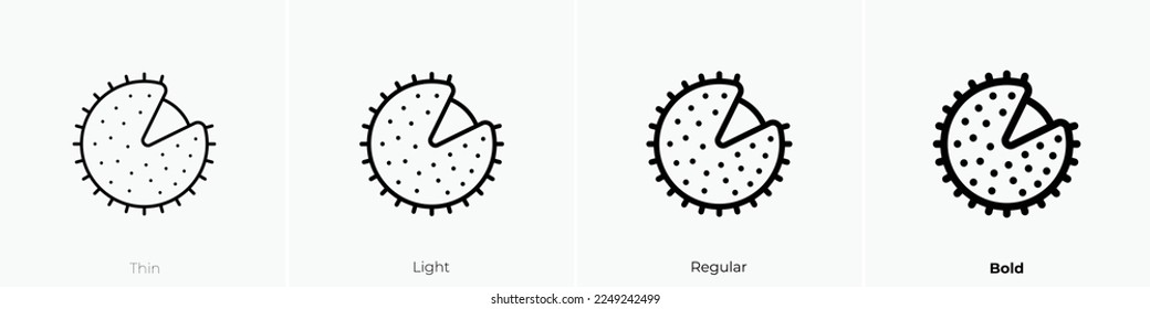 chestnut icon. Thin, Light Regular And Bold style design isolated on white background