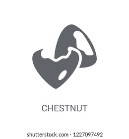 Chestnut icon. Trendy Chestnut logo concept on white background from Nature collection. Suitable for use on web apps, mobile apps and print media.