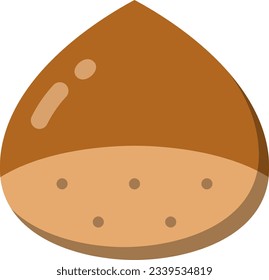 A Chestnut Isolated Vector Illustration