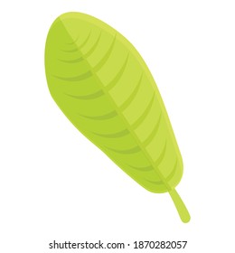 Chestnut leaf icon. Cartoon of chestnut leaf vector icon for web design isolated on white background