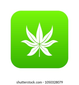Chestnut leaf icon digital green for any design isolated on white vector illustration