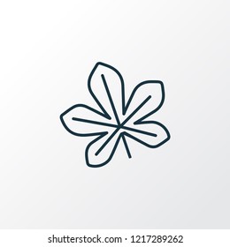 Chestnut leaf icon line symbol. Premium quality isolated hazelnut leaves element in trendy style.