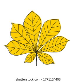 Chestnut leaf icon on white background. Vector Illustration EPS10