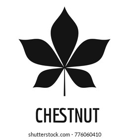 Chestnut leaf icon. Simple illustration of chestnut leaf vector icon for web