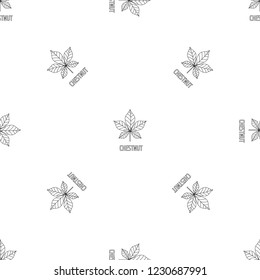 Chestnut leaf pattern seamless vector repeat geometric for any web design