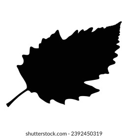 Kastanienleaf Silhouette auf Weiß