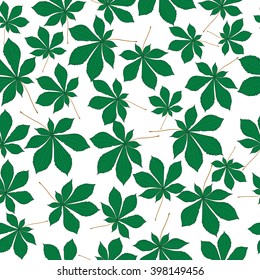 chestnut leaves seamless vector image