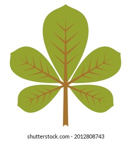 Kastanienblättern, Vektorsymbol einzeln auf weißem Hintergrund. Konzept der Ernte, Erntedanktag.