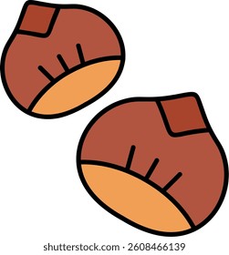 Chestnut Line vector Icon Design