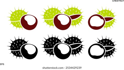 Chestnut logo. Isolated chestnut on white background