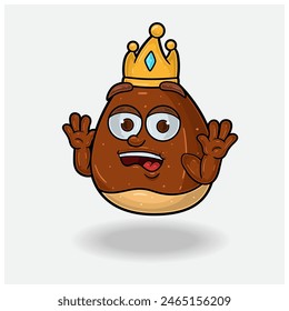 Chestnut Mascot Character Cartoon With Shocked expression. For brand, label, packaging and product. Vector Illustrations