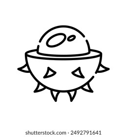 Chestnut Outline Icon, Vector illustration