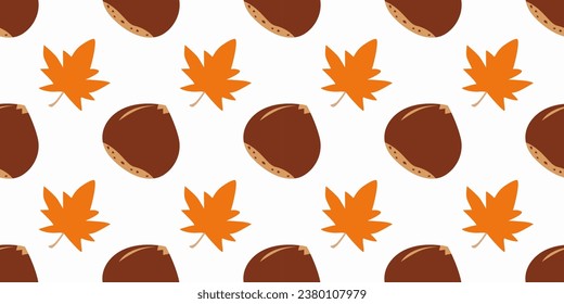  Chestnut pattern wallpaper. Chestnut symbol vector.