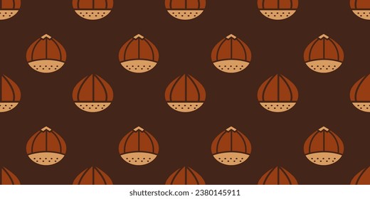 Chestnut pattern wallpaper. Chestnut symbol vector.